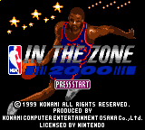 NBA In the Zone 2000 (Europe) Title Screen